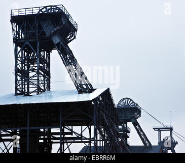 drei Frames der Grube der ehemaligen Grube Radbod, Deutschland, Nordrhein-Westfalen, Ruhrgebiet, Hamm Stockfoto