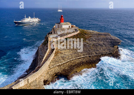 Madonetta Leuchtturm im Süden der Insel Korsika, Frankreich, Korsika, Bonifacio Stockfoto