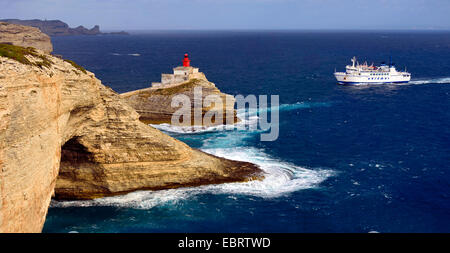 Madonetta Leuchtturm im Süden der Insel Korsika, Frankreich, Korsika, Bonifacio Stockfoto