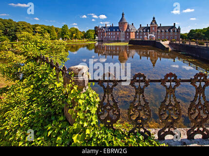 Grabenlöffel Schloss Anholt, Deutschland, Nordrhein-Westfalen, Münsterland, zurück-Anholt Stockfoto