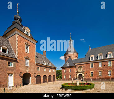 Grabenlöffel Schloss Anholt, Deutschland, Nordrhein-Westfalen, Münsterland, zurück-Anholt Stockfoto