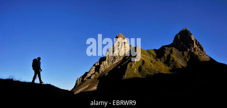 Wandere im Massiv des Cerces im nördlich der Alpen in Cerces, Frankreich, Frankreich, Savoyen, Hautes-Alpes, Briancon Valloire Stockfoto