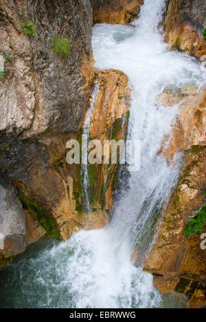 Wasserfall von Loiblbach Creek in der Tscheppaschlucht Schlucht, Österreich, Kärnten Stockfoto