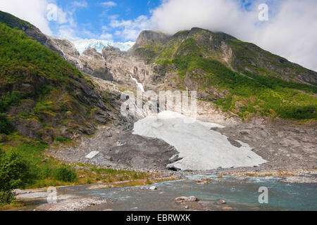 Jostedalsbreen Gletscher, Norwegen, Nationalpark Jostedalsbreen, Supphella Stockfoto