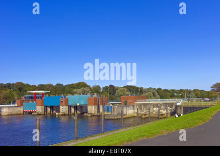 Lesum Sperrwerk in Bremen-Grohn, Deutschland, Bremen Stockfoto