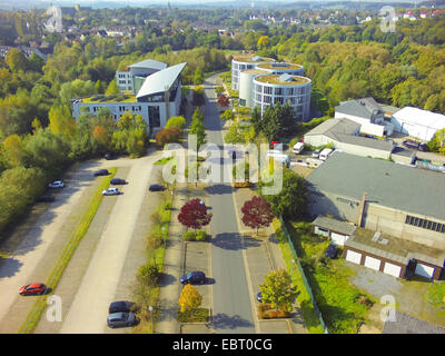 Luftbild auf Forschung und Entwicklung im Zentrum FEZ Witten und Zentrum Dental Research (ZBZ), Deutschland, Nordrhein-Westfalen, Ruhrgebiet, Witten Stockfoto