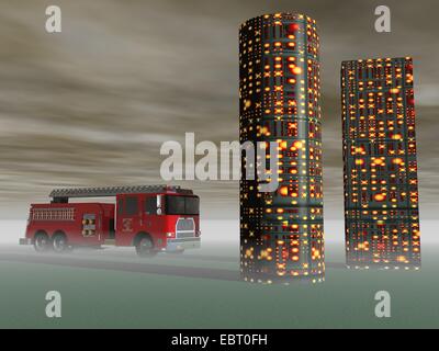LKW für Rettung und Brandbekämpfung Stockfoto