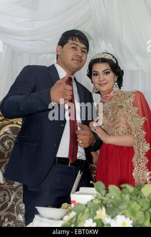Hochzeit in Samarkand, Usbekistan, Asien Stockfoto