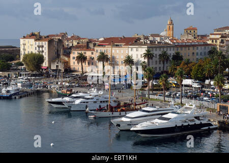 Am Hafen von Ajaccio auf Korsika Stockfoto