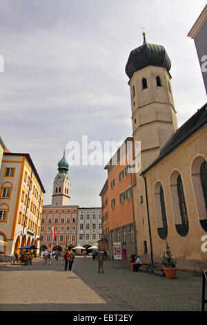 Kirchen von St. Nikolaus und Heiligen Geistes, Deutschland, Bayern, Rosenheim Stockfoto