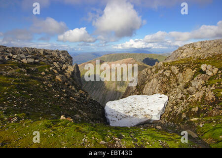 Blick vom Ben Nevis auf Carn Mor Dearg und Aonach Beag, Großbritannien, Schottland, Highlands Stockfoto