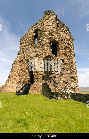 13. Jahrhundert Burgruine, Burg Feuerstein, North Wales, UK Stockfoto