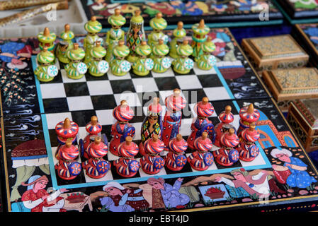 Schach-set, Souvenir, Buchara, Usbekistan, Asien Stockfoto