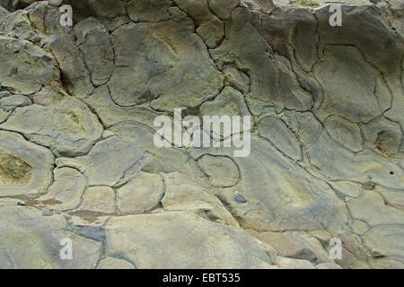 Pillow-Laven, Barranco de Angustias, Kanarische Inseln, La Palma, der Caldera de Taburiente Stockfoto