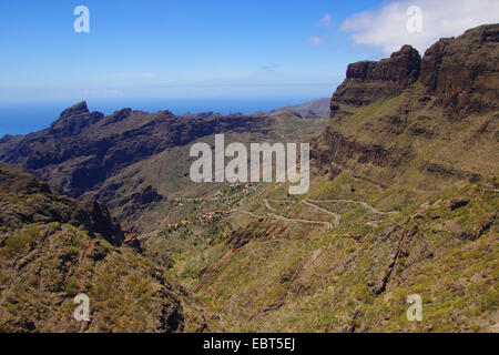 Bergdorf Masca im Teno Gebirge, Kanarische Inseln, Teneriffa Stockfoto