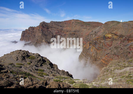 Caldera de Taburiente Morgen Licht, Kanarische Inseln, La Palma, Mirador Los Andenes Stockfoto