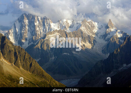 Grandes Jorasses, Dent du GÚant, Blick vom Lac Blanc, Frankreich Stockfoto