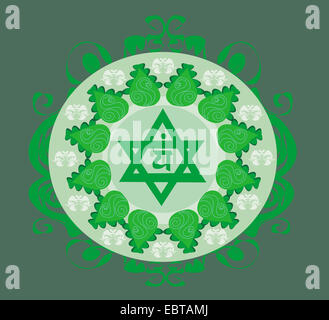 Anahata-Chakra-Vektor-illustration Stockfoto