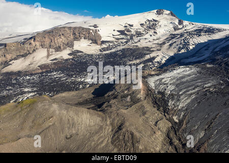 Aerial View der Eyjafjallajokull Gletscher Bergen, South West Island Stockfoto