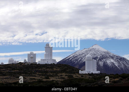 Observatorium in der Nähe von Teide, Kanarische Inseln, Teneriffa Stockfoto