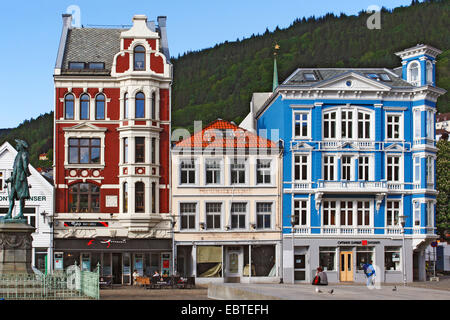 Altbauten in innerstädtischen, Norwegen, Bergen Stockfoto