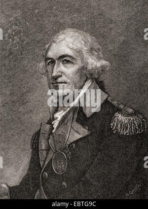 Horatio Gates Lloyd, 1727 – 1806.  Ehemaliger britischer Soldat, als ein amerikanischer General während des Unabhängigkeitskrieges diente. Stockfoto