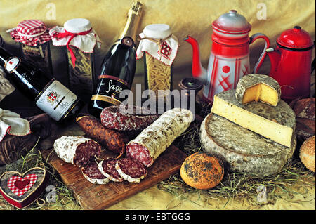 Lebensmittel aus Alpen, Frankreich Stockfoto
