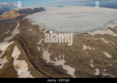 Luftbild auf Pórisjökull Gletscher, Island Stockfoto