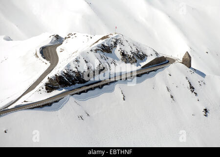 Luftaufnahme des Franz-Josefs-Hoehe, Pavillon am Großglockner-Hochalpenstraße, Österreich Stockfoto