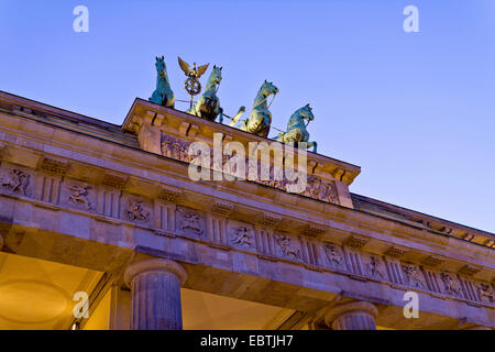 Brandenburger Tor Quadriga, Deutschland, Berlin Stockfoto