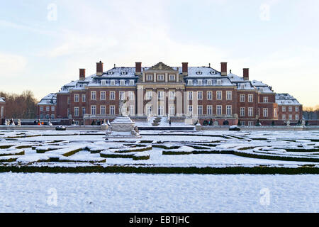 Barock sogar im Winter gesehen von den Schlossgarten, Deutschland, Nordrhein-Westfalen, Münsterland, Nordkirchen Schloss Nordkirchen Stockfoto