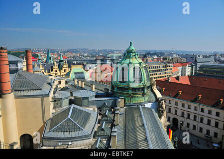 Kuppel der Gemeinschaft Halle am Platz der Republik, NßmýstÝ Republiky, der Tschechischen Republik, Prag Stockfoto