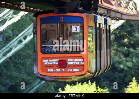 Wuppertaler Schwebebahn, Wuppertal schweben Straßenbahn, Deutschland, Nordrhein-Westfalen, Wuppertal-Vohwinkel Stockfoto