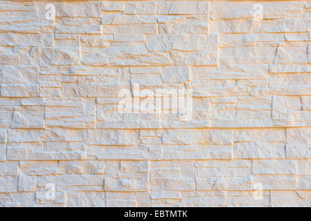 saubere weiße Ziegel Wand Textur Hintergrund Stockfoto