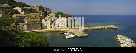 kleinen Hafen der alten Fischerdorf, Frankreich, Korsika, Cap Corse, Severa Stockfoto