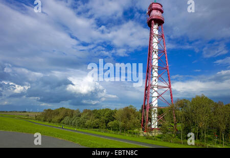 Leuchtturm von Campen, Deutschland, Niedersachsen, Ostfriesland Stockfoto