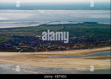 Luftaufnahme von Langeoog, Deutschland, Niedersachsen, Langeoog Stockfoto