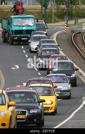 Stau in der Stadt Essen, Essen, Ruhrgebiet, Nordrhein-Westfalen, Deutschland Stockfoto