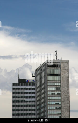 mehrgeschossigen Gebäuden in der Stadt Essen, Deutschland, Nordrhein-Westfalen, Ruhrgebiet, Essen Stockfoto
