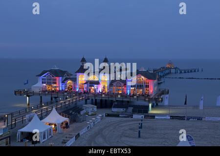 Abend Foto des Piers, Sellin, Insel Rügen, Mecklenburg-West Pomerania, Deutschland Stockfoto