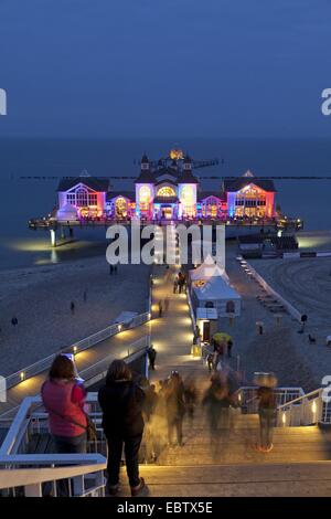 Abend Foto des Piers, Sellin, Insel Rügen, Mecklenburg-West Pomerania, Deutschland Stockfoto