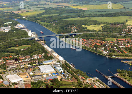 Nord-Ostsee-Kanal und Watergate Holtenau, Deutschland, Kiel Stockfoto