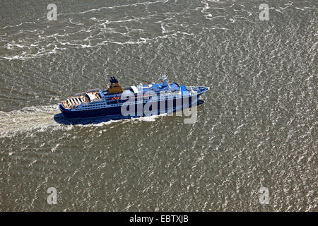 Passagierschiff Saga Pearl II auf Elbe Fluß, Deutschland, Niedersachsen Stockfoto