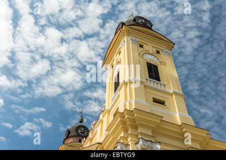 Große reformierte evangelische befindet sich die Innenstadt von Debrecen, Ungarn zwischen Kossuth Platz und Calvin-Platz. Stockfoto