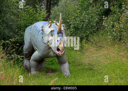 Gut gehörnte Eidechse (Centrosaurus), kriegerische Stockfoto