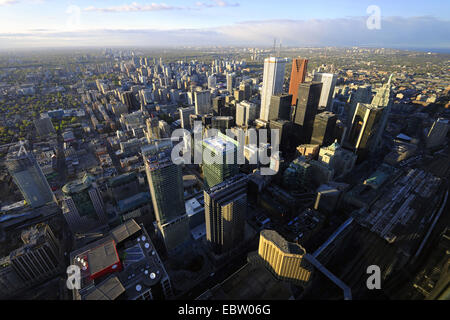 Ansicht der Stadt Toronto vom CN Tower, Toronto, Ontario, Kanada Stockfoto