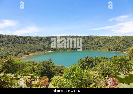 Lake Botos in inaktiven Krater in Poas Volcano National Park, Costa Rica Stockfoto