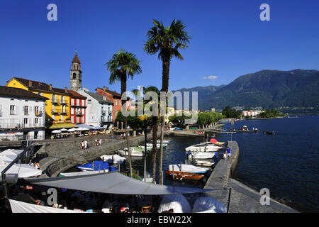 Ascona am Lago Maggiore, Schweiz, Tessin, Ascona Stockfoto