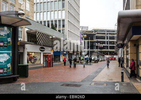 Bradford, West Yorkshire, Vereinigtes Königreich. Bau in die Neuentwicklung der Broadway im Zentrum Stadt. Stockfoto