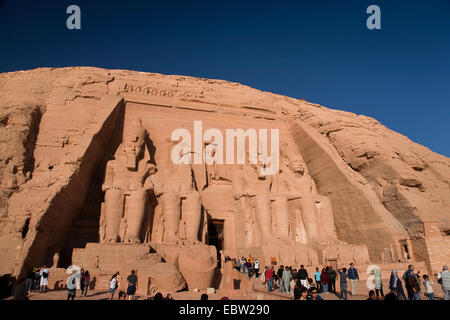 Abu Simbel Tempel und Kolossalstatuen, Ägypten, Abu Simbel Stockfoto